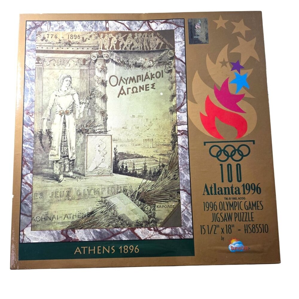Set of two Olympic Games Jigsaw Puzzles Atlanta 1996  SunsOut new sealed
